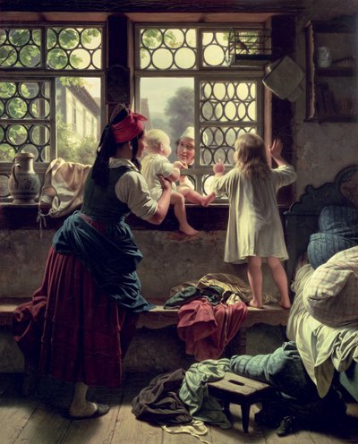 Good Morning, Dear Father by Friedrich Edouard Meyerheim